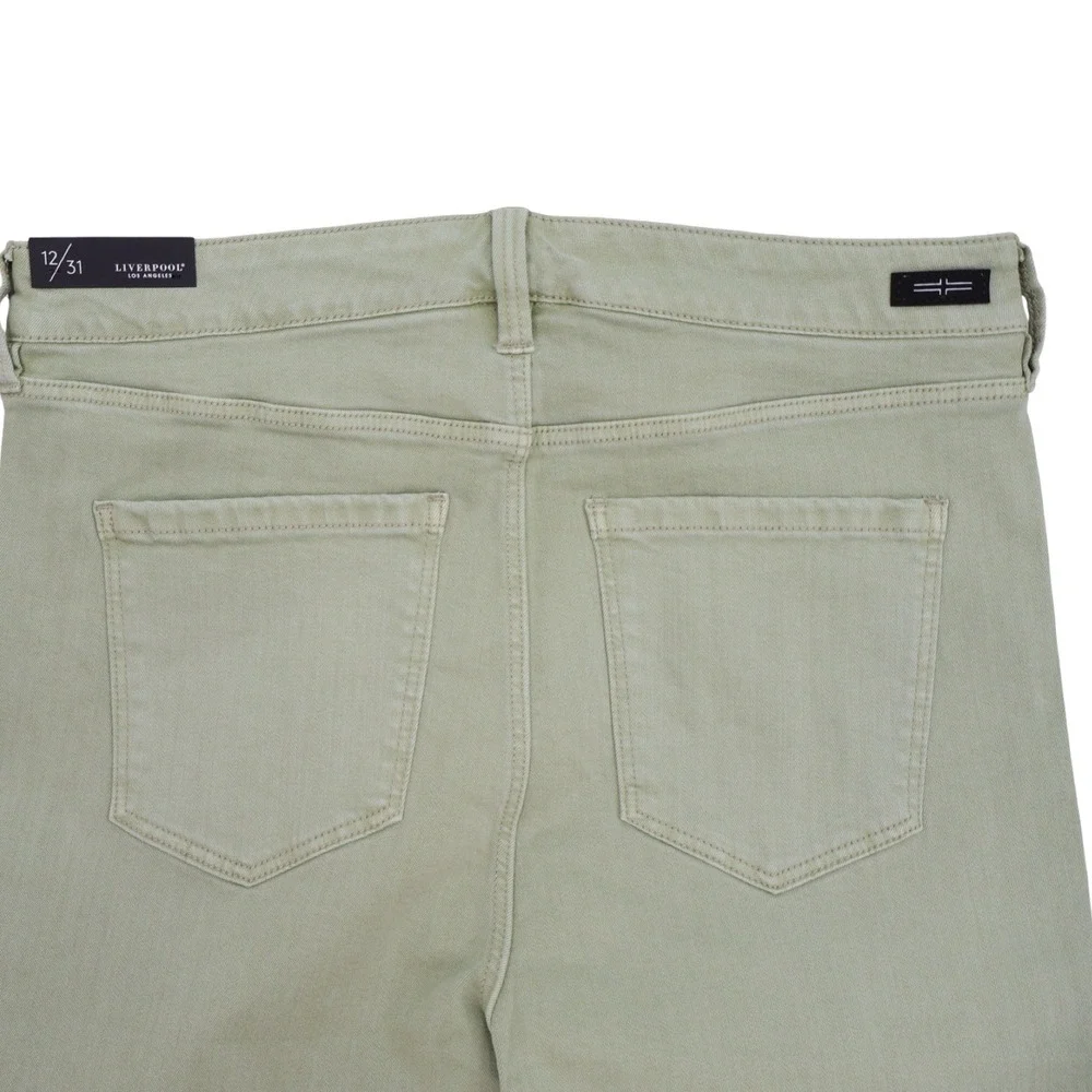 Liverpool Los Angeles Sage Green Skinny Jeans 12/31 NWT Mid Rise Stretch Denim - Picture 4 of 7
